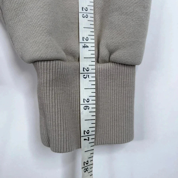 TTPD Taylor Swift Embossed Logo Sweatshirt Hoodie Beige Merch Oversized Medium - Picture 8 of 9